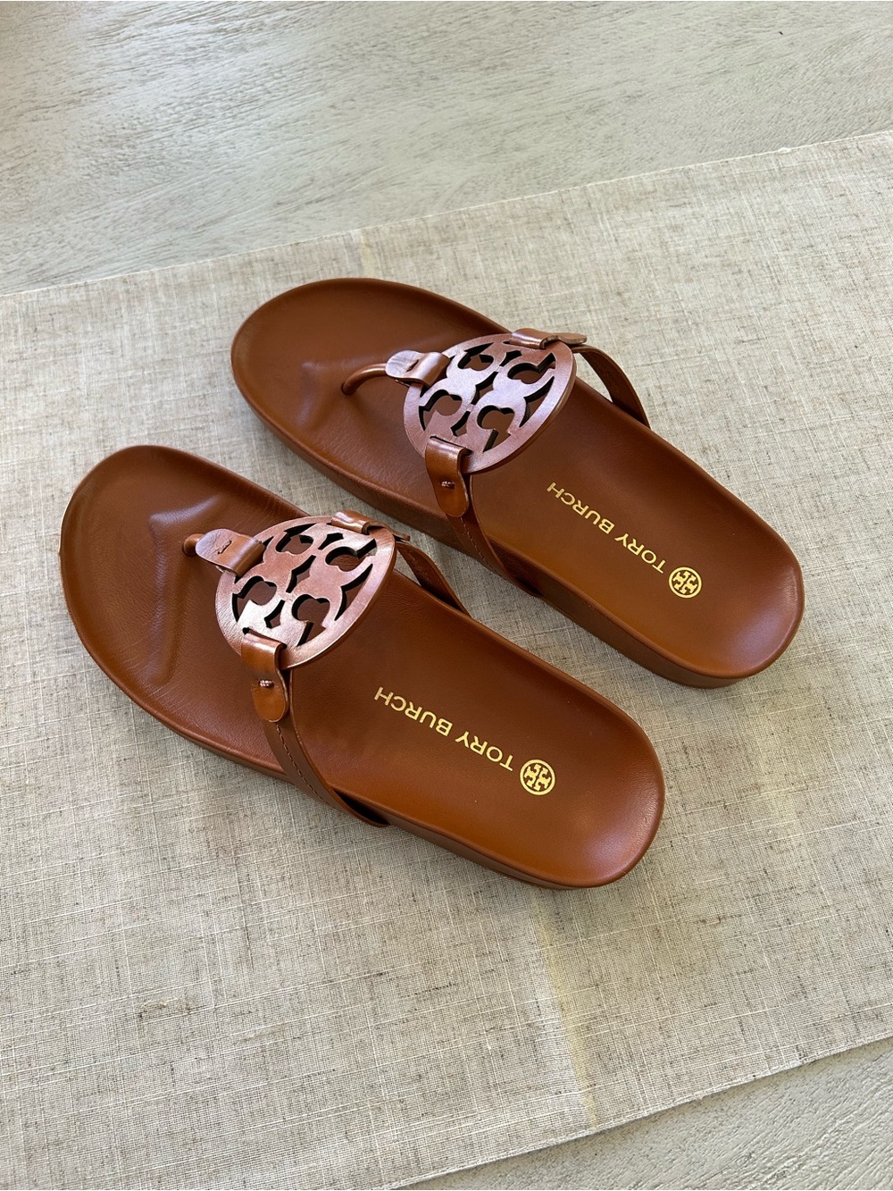 Tory Burch Miller Cloud Calf Leather/Miele, Size 9.5, only worn once or twice. - Picture 3 of 6